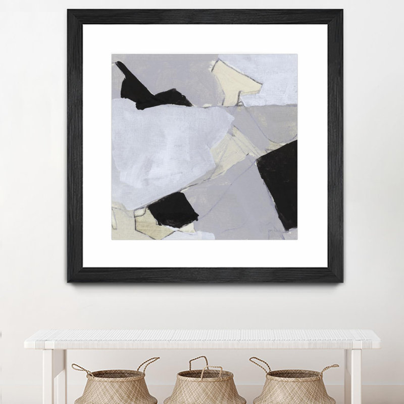 «Gray Landscape V» mat et encadré 36 po x 36 po, H 30 po x l 30 po x P 1 po