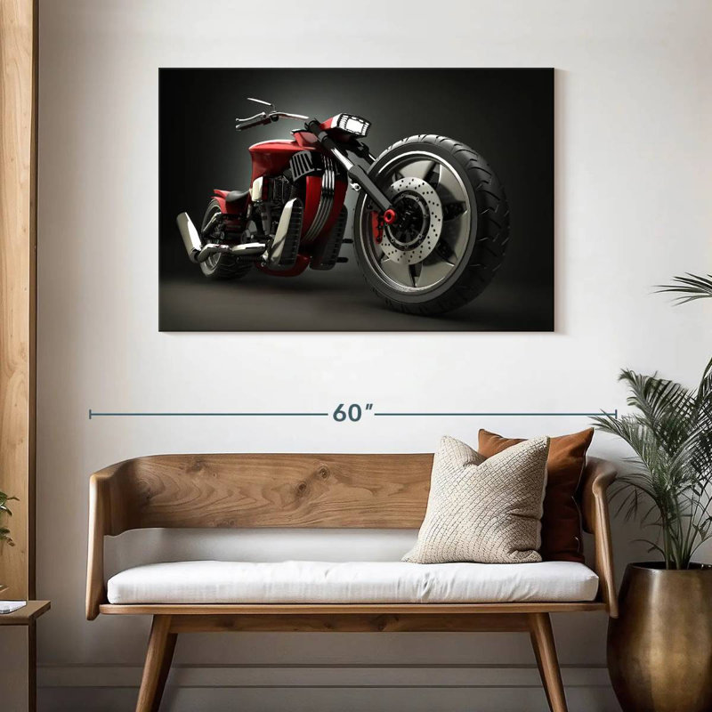 Mehar Sleek Motorcycle, 30" H x 45" W