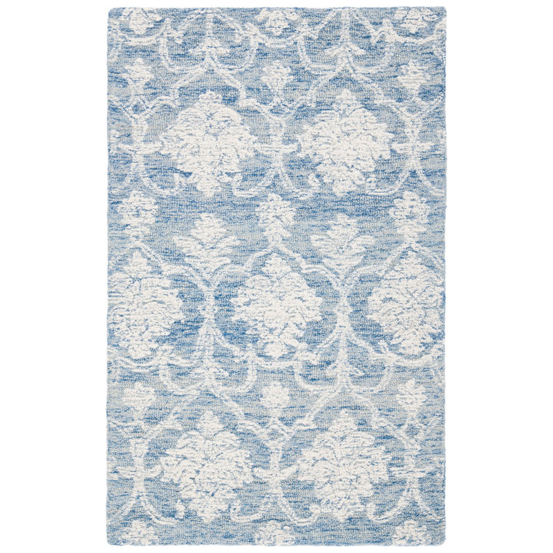 Alfret Metro Hand Tufted Indian Wool And Cotton With Latex Geometric Rug, Rectangle 8' x 10'