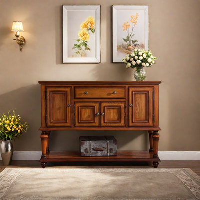 Retro Rural Style Multifunctional Console Table