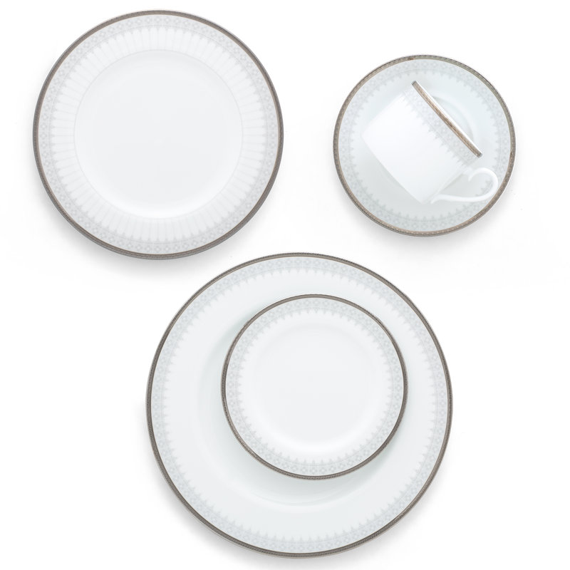 Noritake Silver Colonnade 5-Piece Place Setting, Service for 1