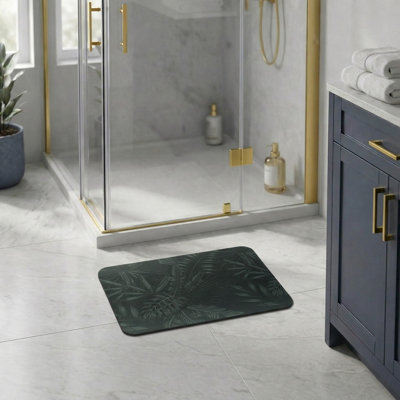 Decorative Bath Mat 24x18 – Ultra Absorbent Quick Dry Rug with Anti-Slip Rubber Backing
