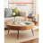 2 Pieces Round Coffee Tables Sets, 31.3 In Industrial Living Room Table With 1 End Side Table, Easy Assembly Coffee And End Tables Sets With Metal Legs, For Office, Living Room And Apartment