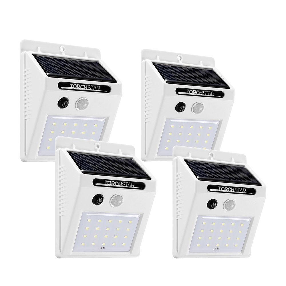 TORCHSTAR Solar Motion Sensor Lights IP65 Waterproof Outdoor Wall ...