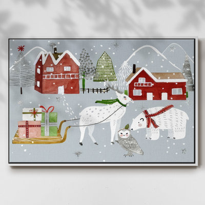 «Stars And Snowflakes Collection A», reproduction sur toile encadrée