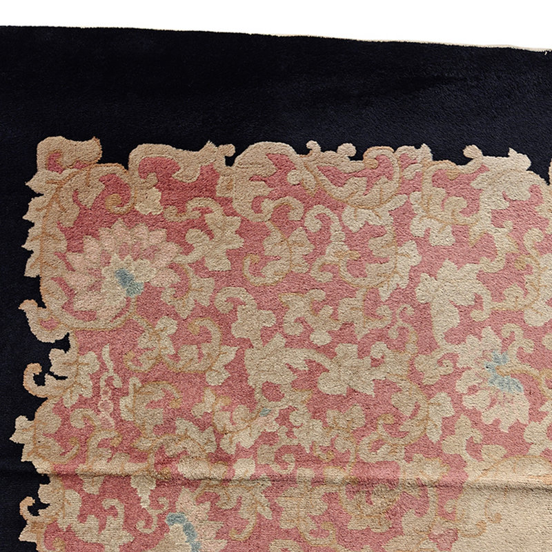 Antique Peking Chinese Beige 1920s Rug
