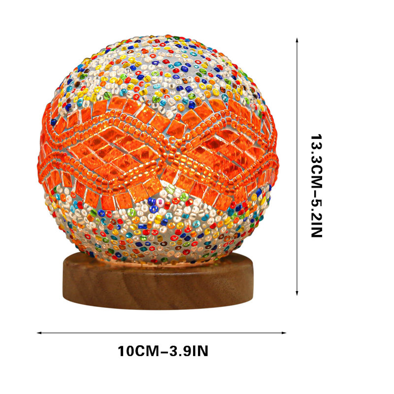 Lampe de nuit à DEL décorative à DEL en bois pour table de salle à manger, Orange
