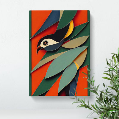 Bird in Abstract No.4 - Wrapped Canvas