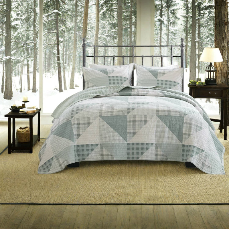 Ensembles de literie en coton de qualité supérieure, très grand / très grand californien, conception multicouche verte pour toutes les saisons