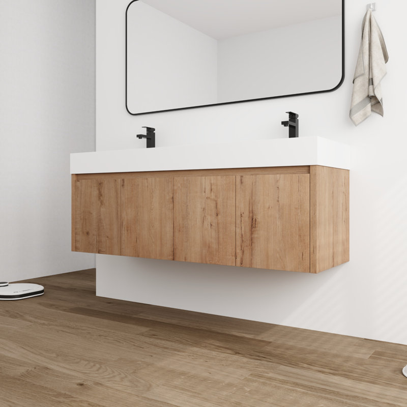 Meuble-lavabo double avec plateau Makensley 59,44