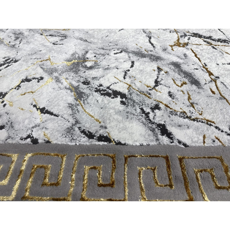 Abstract Flow Tabernash Rug Contemporary Modern Carpet For Living Room, Rectangle 5'3" x 7'7"