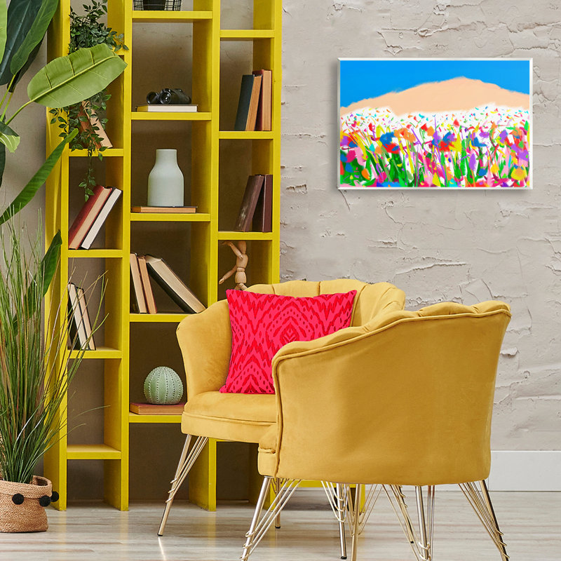 «Joyful Landscape Abstraction» par Bellasai Art, H 13 po x l 19 po