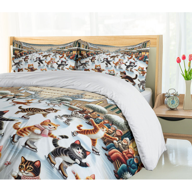 Cat Duvet Cover, Queen Duvet Cover + 2 Standard Shams
