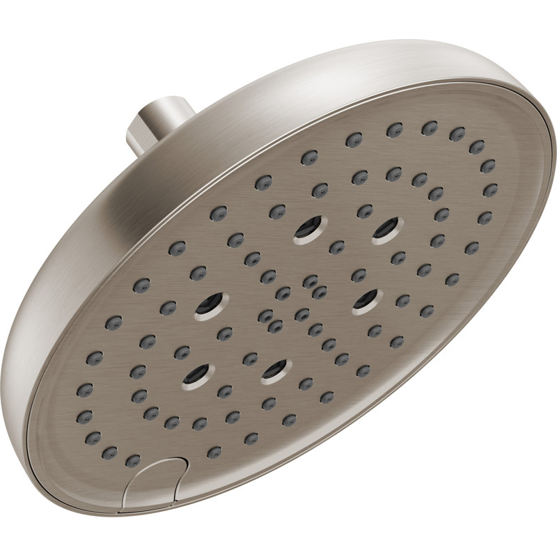 Pomme de douche 8 pouces Delta, 6 réglages, nickel brossé, 1,75 gallons par minute, Lumicoat Stainless