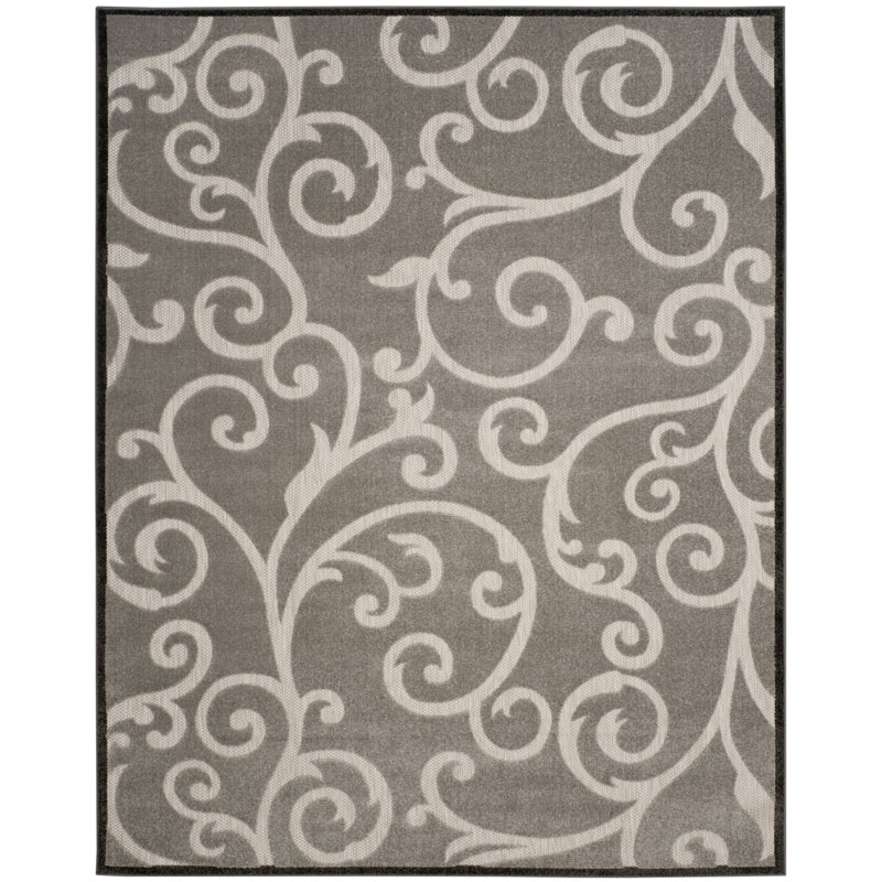 Rectangle Floral Hand Woven Indoor / Outdoor Area Rug, Rectangle 243 x 340cm