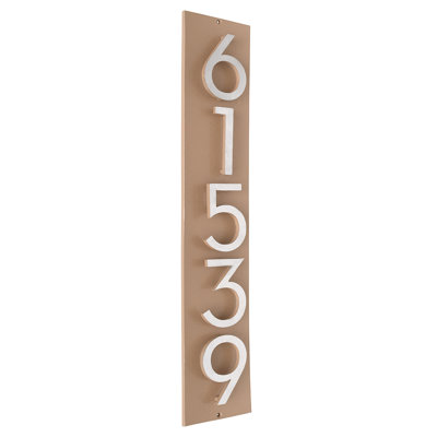 Floating Modern 4" Number Vertical Address Plaque (5 Digits)
