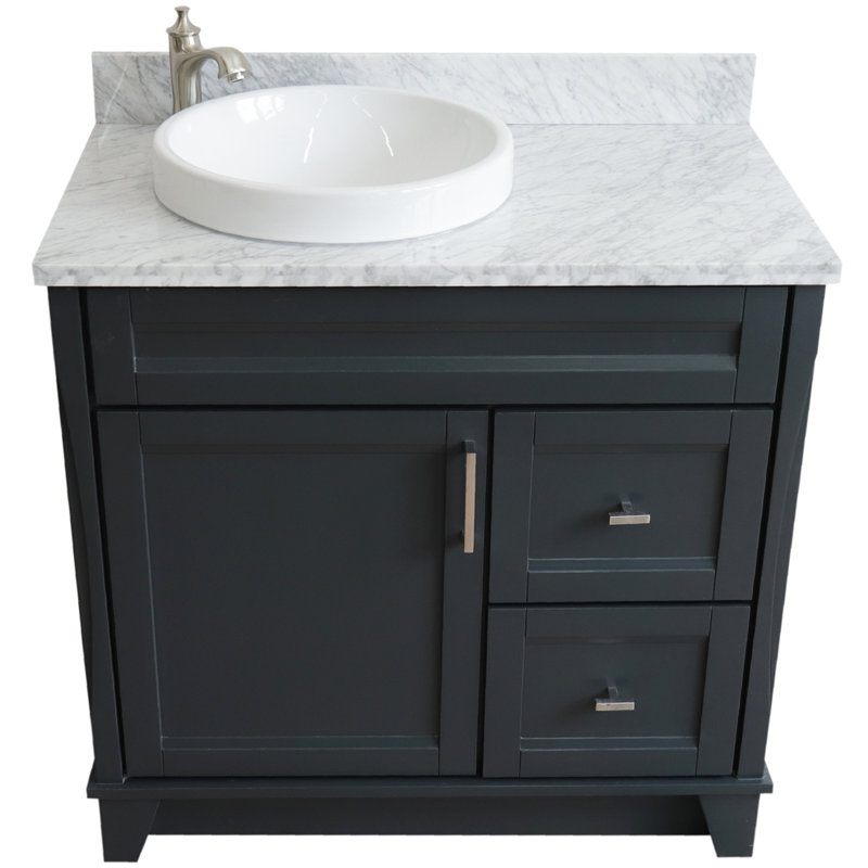 Ensemble de meuble-lavabo simple 37 po Matson, Gris foncé