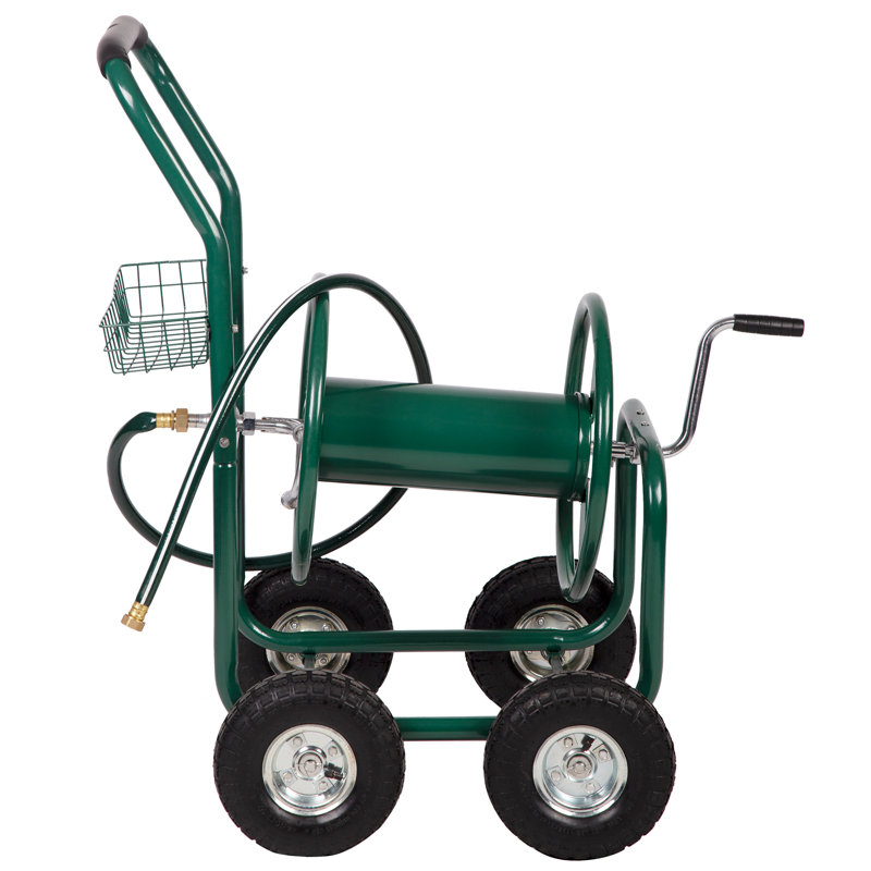 Chariot-enrouleur en métal, Vert