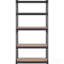 Étagère de rangement réglable à 5 niveaux, capacité de 2 000 lb, étagère de rangement robuste en métal, noire, L 30 po x l 12 po x H 60 po pour la cuisine