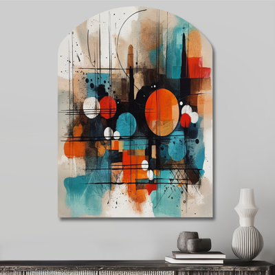 Hamblen - Abstract Geometric Arch Shape Metal Wall Sculpture