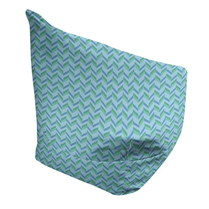 Petite chaise à sacs à billes & Leffel, Pas de bourre, Bleu / vert, H 86 po x L 2 po x P 43 po