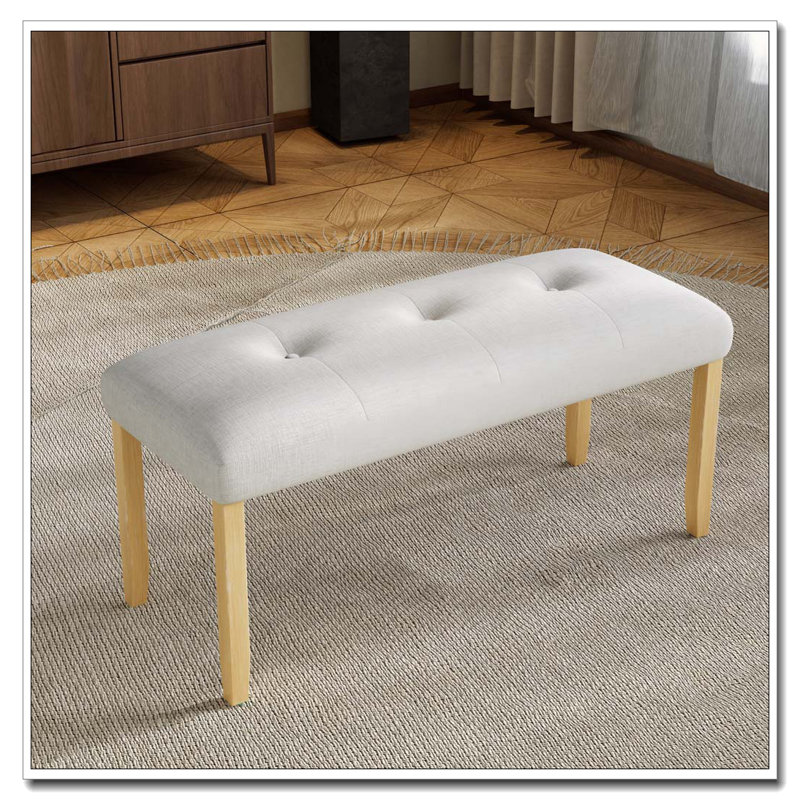 Upholstered Tufted Modern Bench