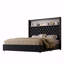Bed Frame Queen Size Velvet Tufted Soft With Usb Port And Night Light,52'' High With Headboard With Rivet Decoration, Wing-Back Platform Bed With Headboard Shelf