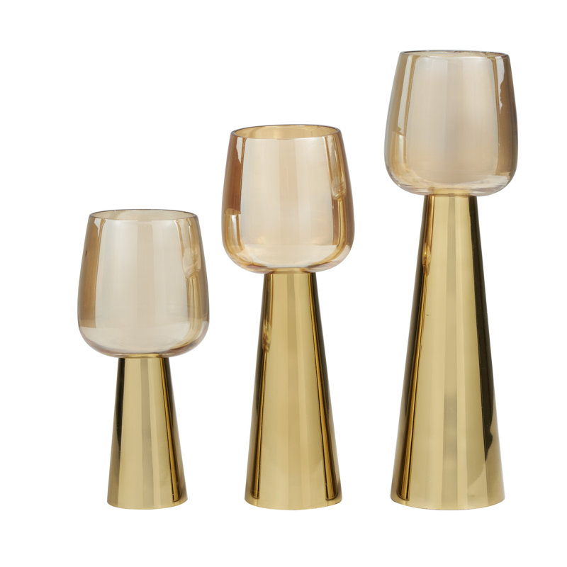 Merriweather 11.65'' H Tabletop Candlestick, Polished Gold