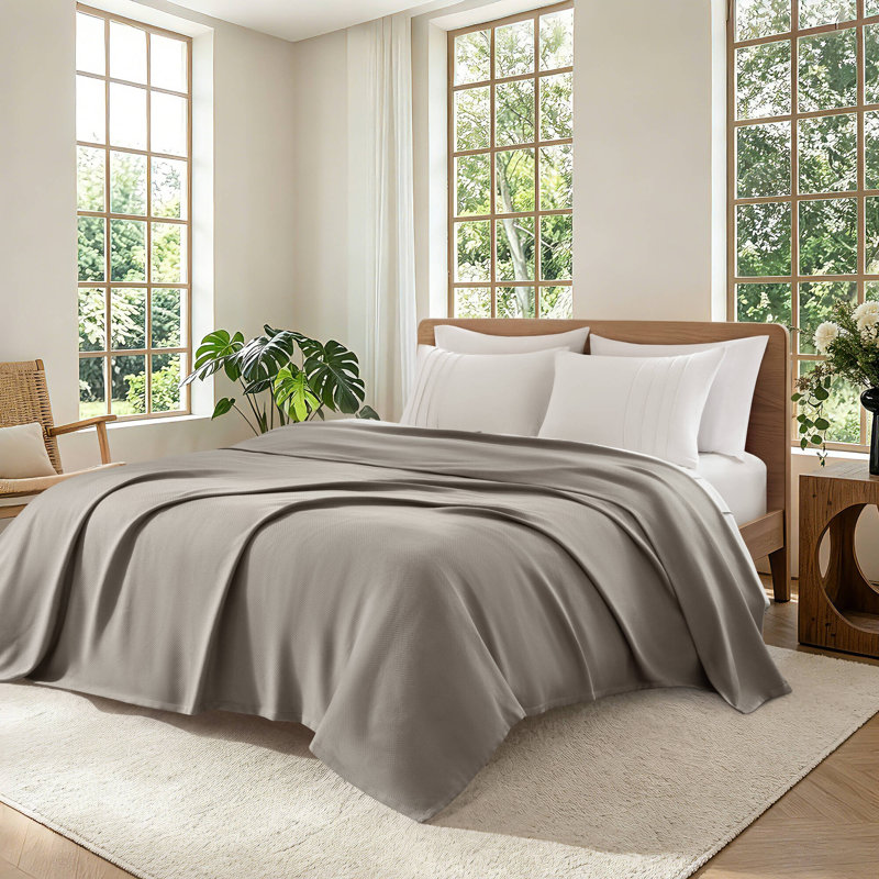 Modern Minimalist Design Blanket, Grey