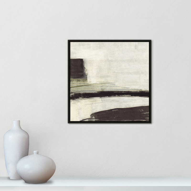 «La Bande Coffee Print» par Sally Swatland, H 25,5 po x l 25,5 po, Espresso