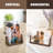 4x6 Rustic Wooden Picture Frames With Walnut Base And Clear Acrylic Cover For Tabletop Display, Set Of 2
