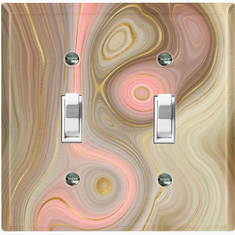 Plaque murale d'interrupteur à bascule Marble Earth Strata Swirl