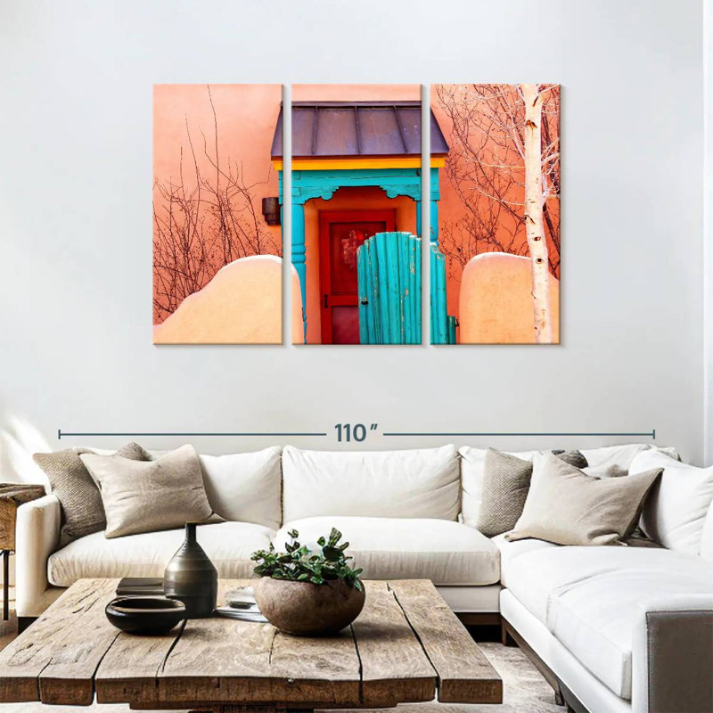 Porte colorée Lilie Santa Fe, H 48 po x l 74 po