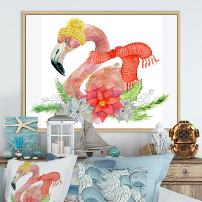 «Christmas Lama Ready For Santa II», reproduction sur toile flottante