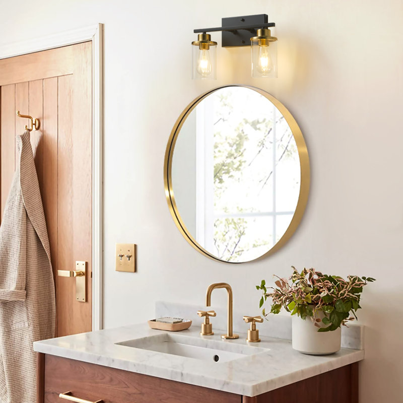 Addam 2 - Light Dimmable Vanity Light, Black/Gold