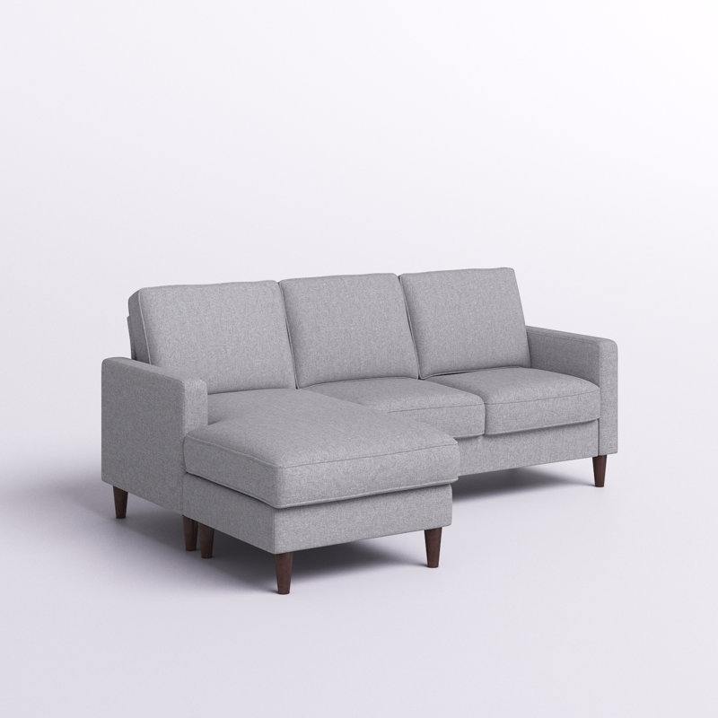 Anna-Leigh 81.5" Wide Reversible Sofa & Chaise, Gray 100% Polyester