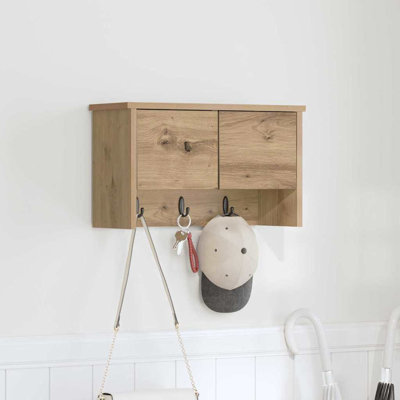 Wall-Mounted Coat Rack With Shelf 50 X 20 X 30 Cm