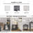 3-Piece Coffee and End Table Set with Farmhouse Paneling in Dark Grey-426639634