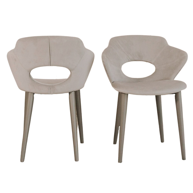 Fauteuil en velours gris Yuliyan