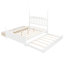 Grand lit plateforme avec lit gigogne simple TG et 2 tiroirs de rangement, lit classique avec tête de lit à broche-1337139609
