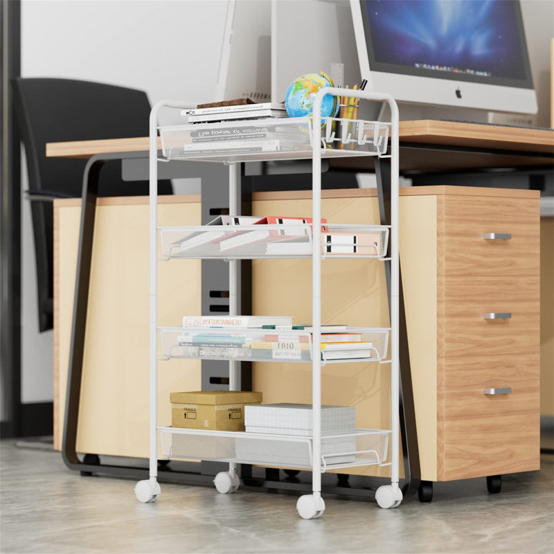 Elish Kitchen Cart, White
