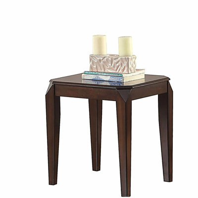 Walnut wood end table, slim leg design