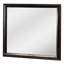 Miroir rectangulaire contemporain Mackenzie Black, 100 cm (L) x 89 cm (H), encadré de bois