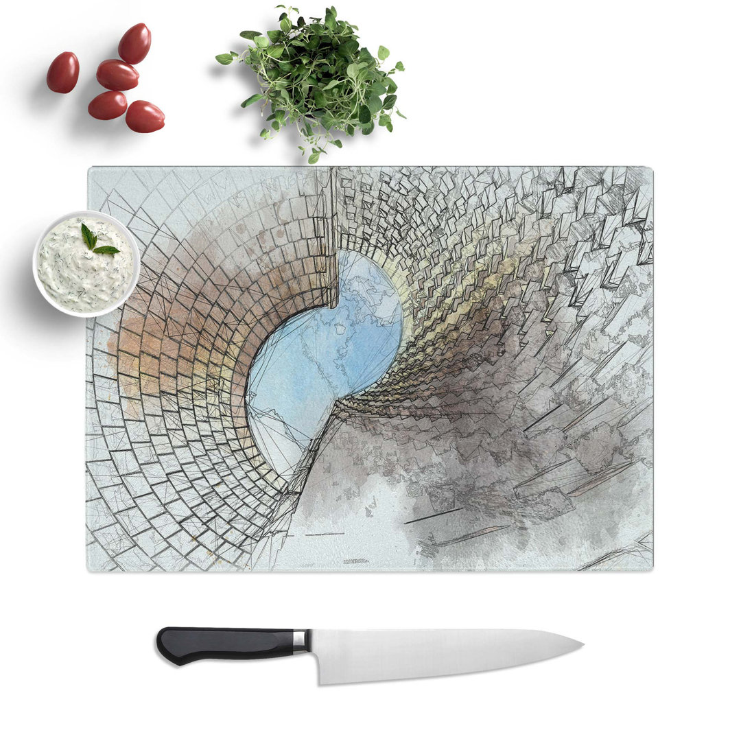Tempered Glass Architecture Sketch Vol.18 Chopping Board