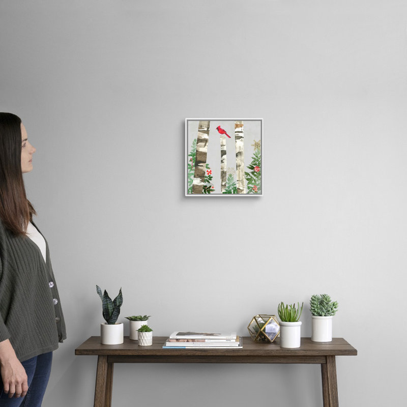 Holiday Holiday - reproduction d'art sur toile, Cadre blanc, H 14 po x l 14 po x P 1,75 po