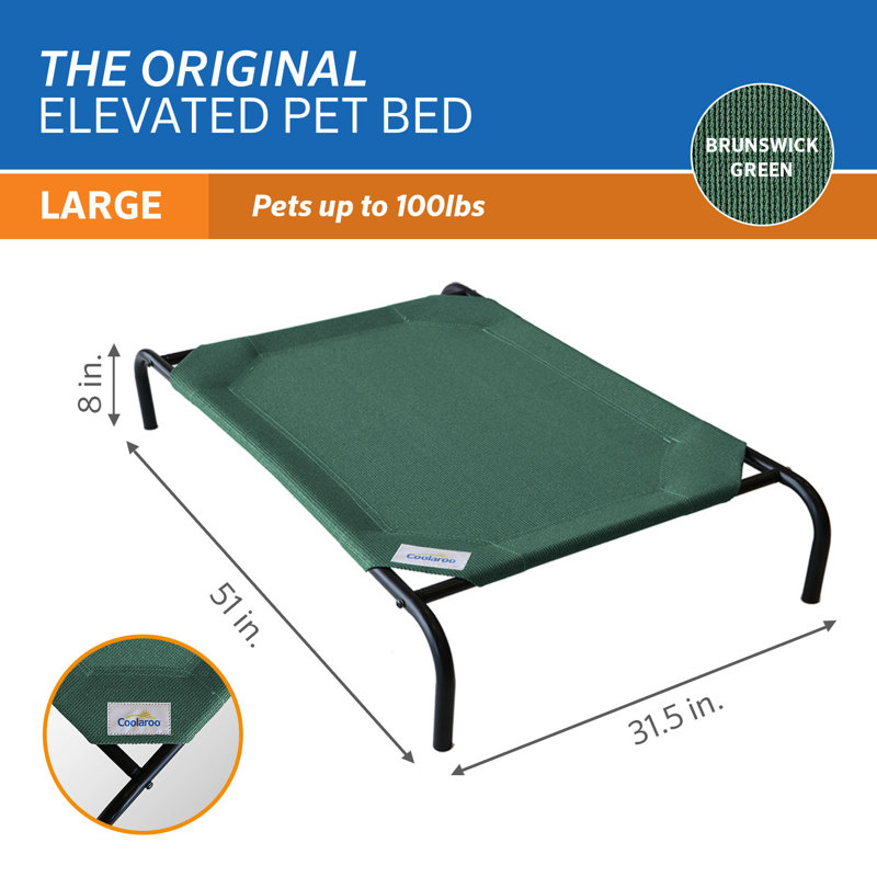 Daisha Nylon Pet Bed, Brunswick Green, Large (51" W x 32" D x 8" H)