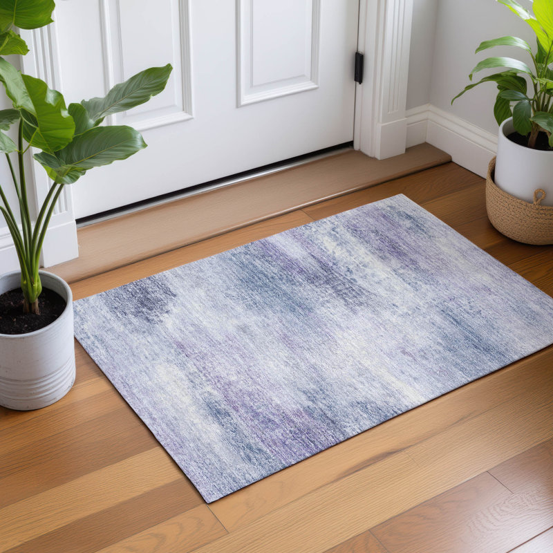 Machine Washable Indoor/Outdoor Chantille ACN2402 Abstract Rug, Rectangle 1'8" x 2'6"