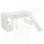 Lit mezzanine avec deux tiroirs et glissière, parfait pour les chambres d'enfants et les solutions peu encombrantes-751513897