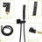 16 Inch Ceiling Mount Dual Shower Head In Oil Rubber Bronze, Rainfall Coverage, - Scald Valve, And Handheld Rain Function Bronze Square With Balanced Adjustable Water Flow, Easy
