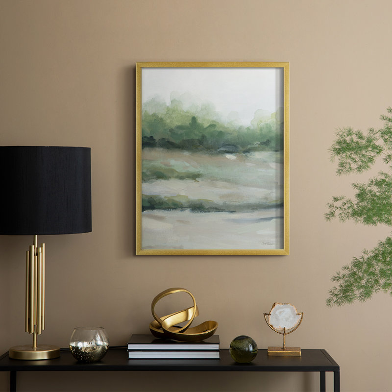 «Faded Morning II», reproduction encadrée - bois massif, Doré, H 15 po x l 12 po